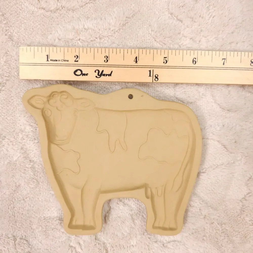 Vintage Brown Bag Cookie Art Shortbread Mold Cow 1986